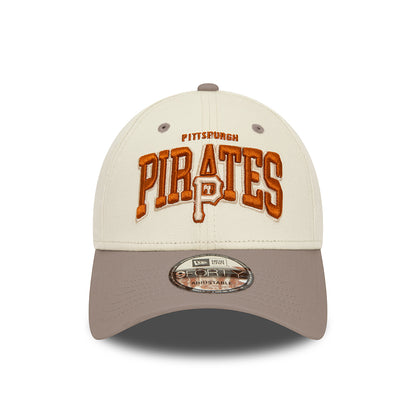 Gorra de béisbol 9FORTY MLB White Crown Pittsburgh Pirates de New Era - Blanco Marfil-Gris Topo
