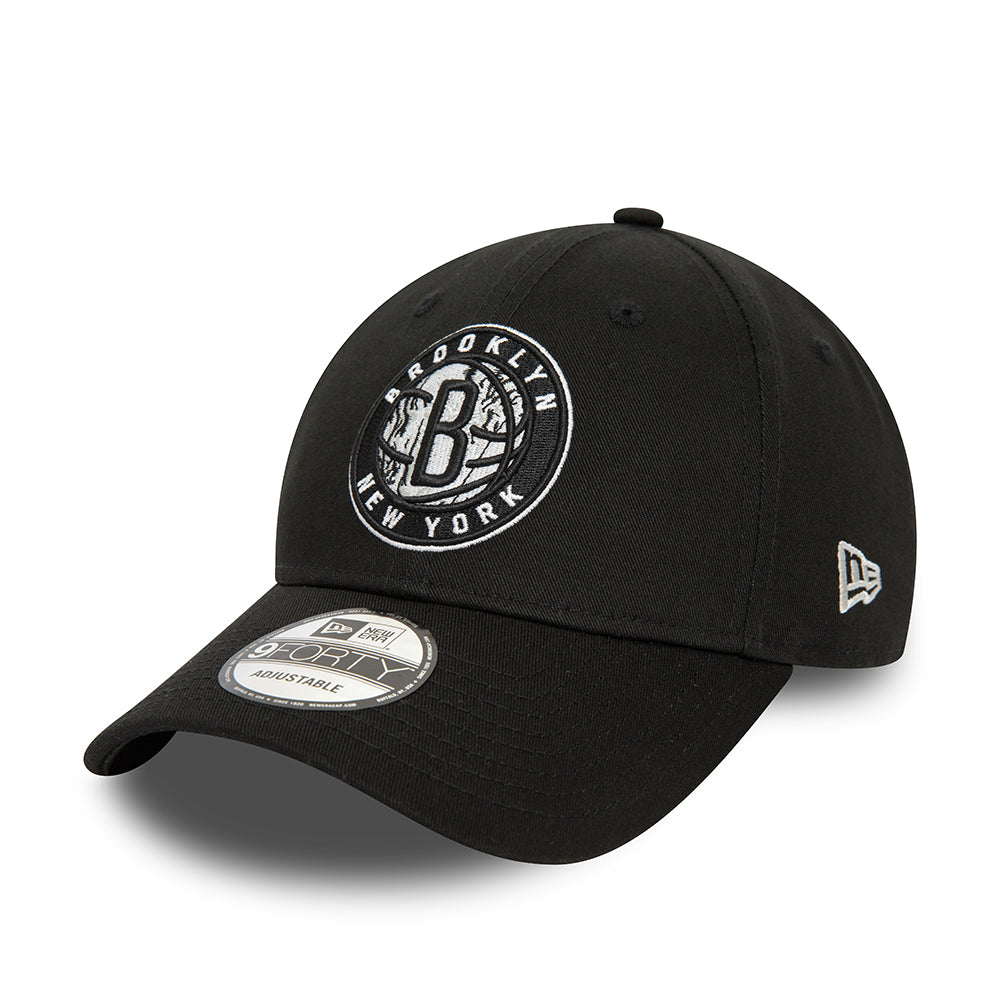 Gorra de béisbol 9FORTY NBA Infill Brooklyn Nets de New Era - Negro-Gris