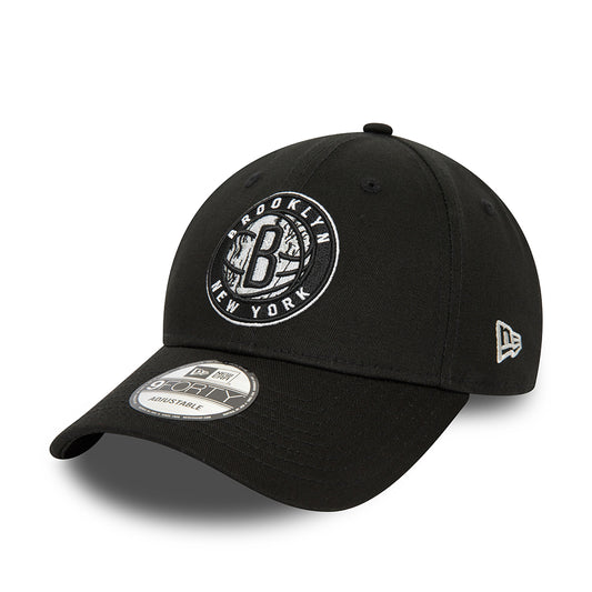 Gorra de béisbol 9FORTY NBA Infill Brooklyn Nets de New Era - Negro-Gris