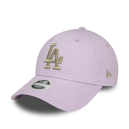 Gorra de béisbol mujeres 9FORTY MLB Metallic Logo L.A. Dodgers de New Era - Lavanda-Plateado