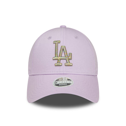 Gorra de béisbol mujer 9FORTY MLB Metallic Logo L.A. Dodgers de New Era - Lavanda-Plateado
