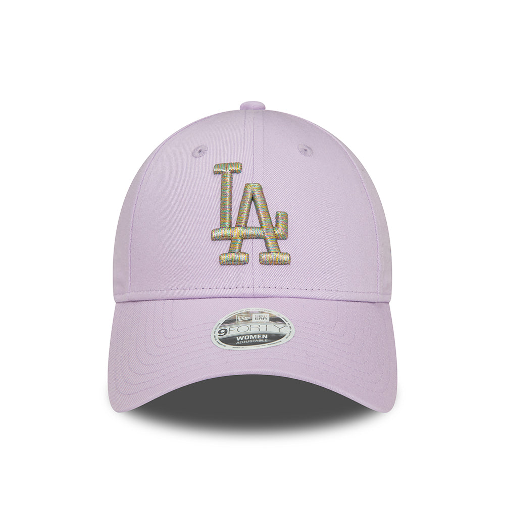 Gorra de béisbol mujeres 9FORTY MLB Metallic Logo L.A. Dodgers de New Era - Lavanda-Plateado