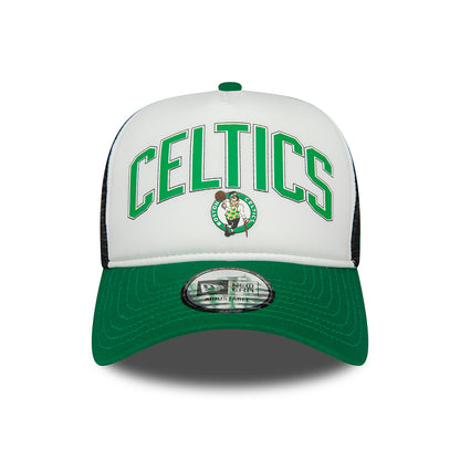 Gorra Trucker A-Frame NBA Retro Boston Celtics de New Era - Blanco-Verde-Negro