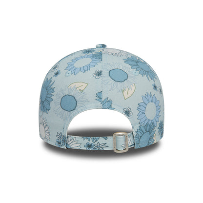 Gorra de béisbol mujeres 9FORTY MLB Floral AOP New York Yankees de New Era - Azul Claro