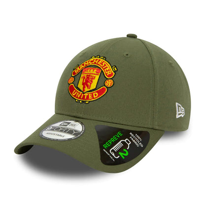 Gorra de béisbol 9FORTY Repreve Seasonal Pop Manchester United FC de New Era - Verde Oliva