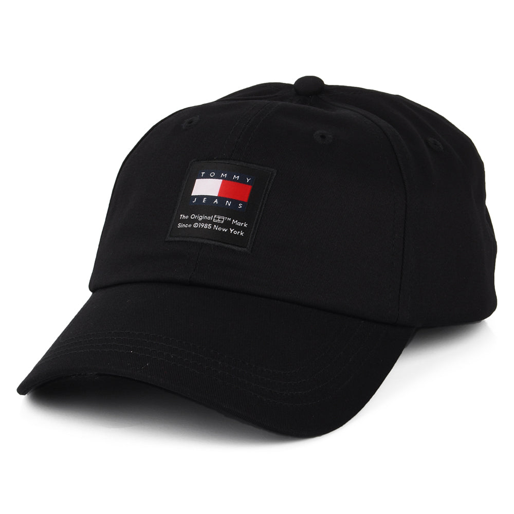 Gorra de béisbol TJM Modern Patch de algodón orgánico de Tommy Hilfiger - Negro