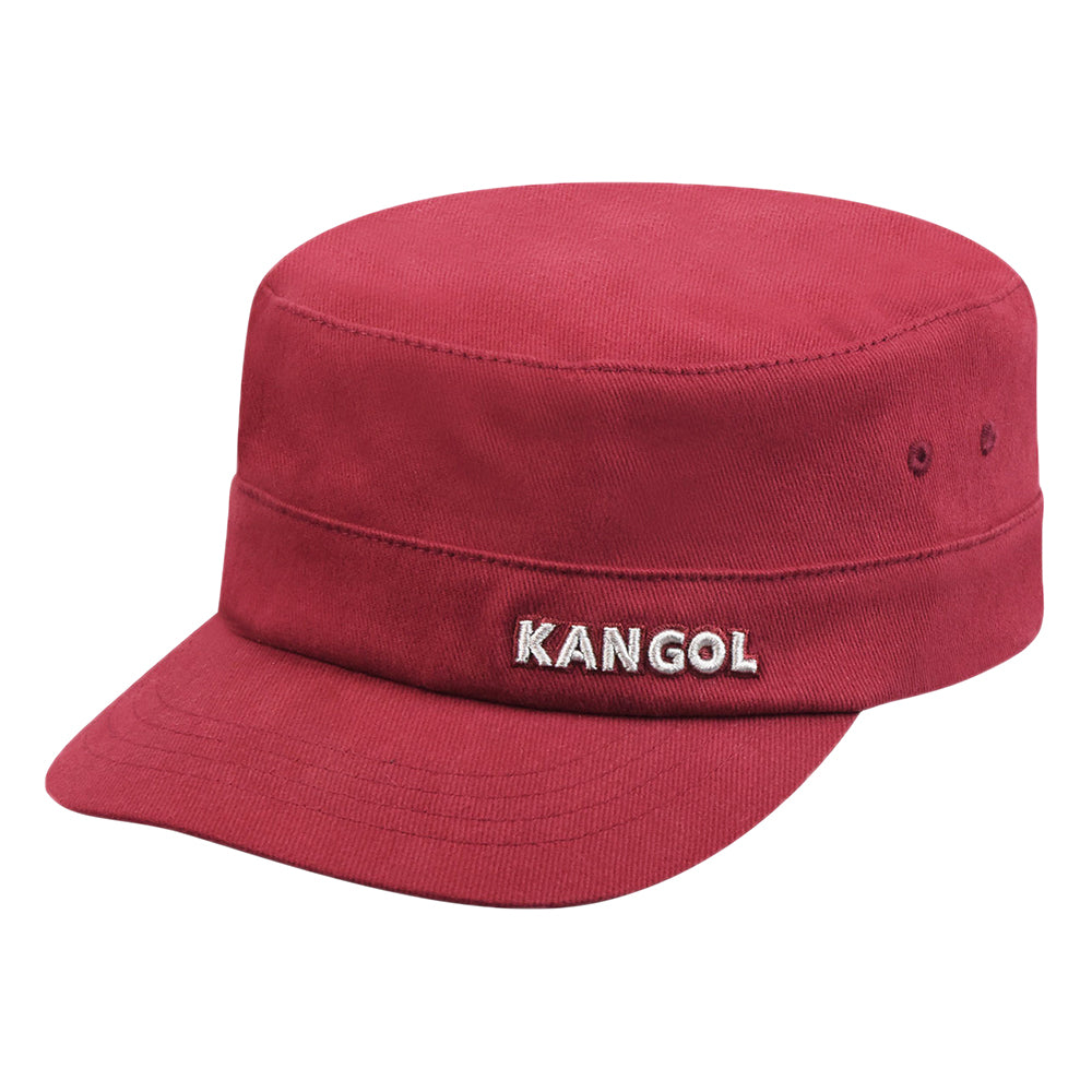 Gorra militar de sarga de algodón de Kangol - Rojo Cardenal