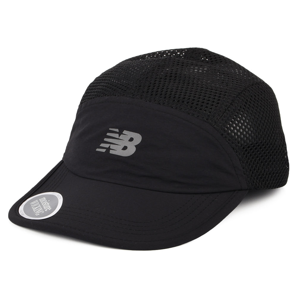 Gorra 5 paneles Air Flow reciclado de New Balance - Negro