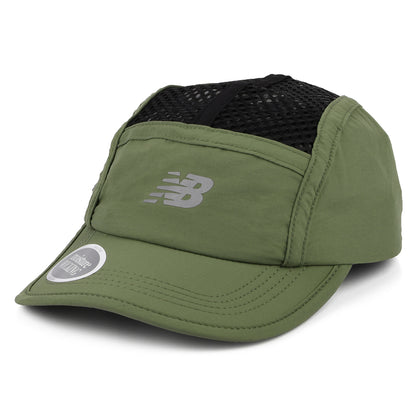 Gorra 5 paneles Running Stash plegable de New Balance - Oliva Oscuro