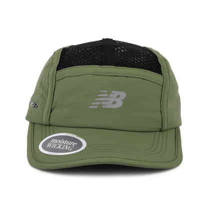 Gorra 5 paneles Running Stash plegable de New Balance - Oliva Oscuro
