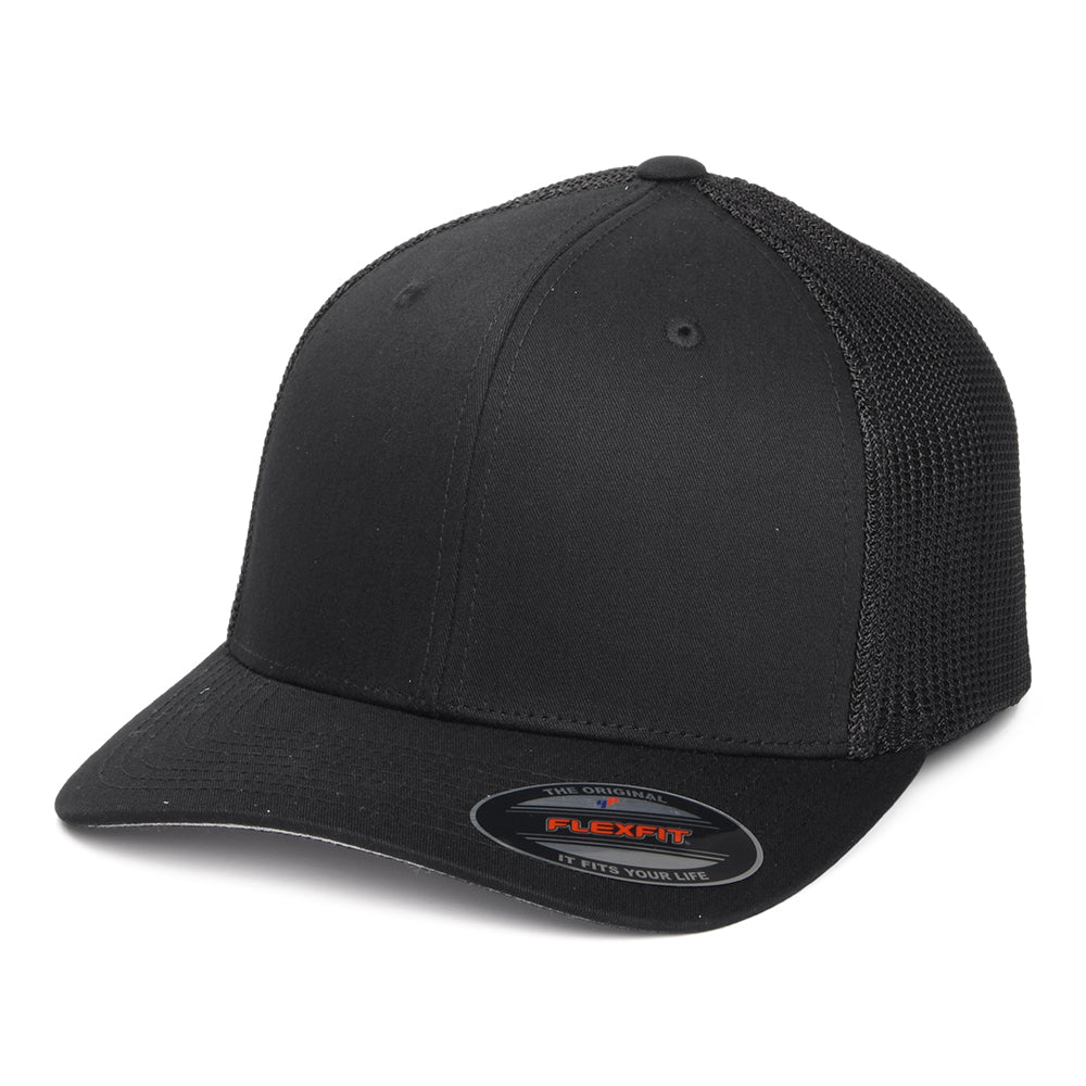 Gorra Trucker FlexFit Tonal - Negro