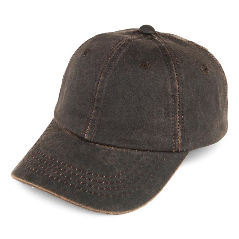 Gorra béisbol de algodón envejecido de Dorfman-Pacific - Marrón