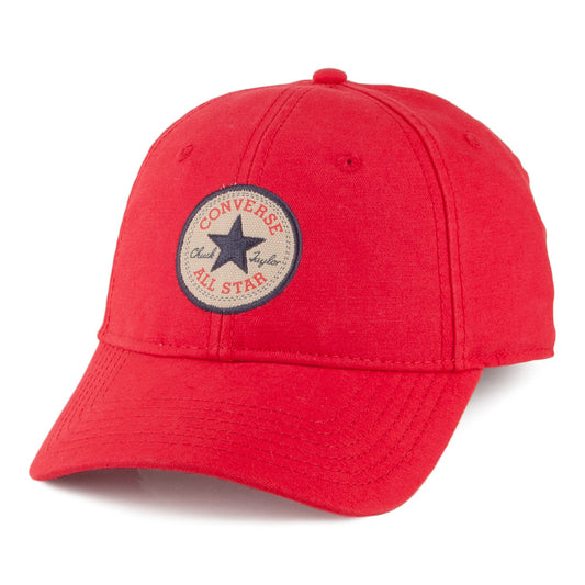 Gorra de béisbol Tip Off de algodón de Converse - Rojo