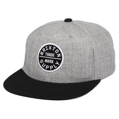 Gorra Snapback Oath III de Brixton - Gris-Negro
