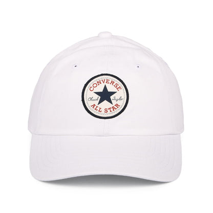 Gorra de béisbol Tip Off de algodón de Converse - Blanco