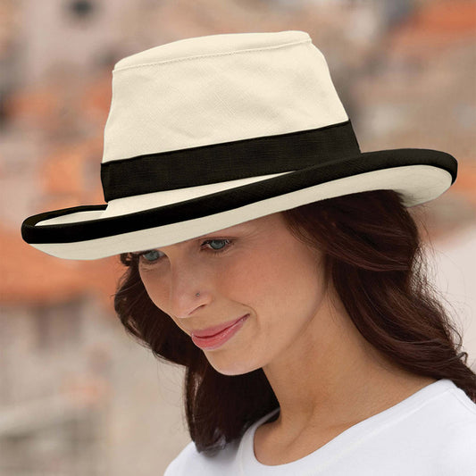 Sombrero TH8 plegable de Tilley - Natural-Negro