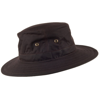 Sombrero Traveller de algodón encerado de Failsworth - Marrón