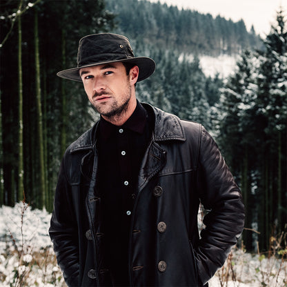 Sombrero Traveller de algodón encerado de Failsworth - Marrón