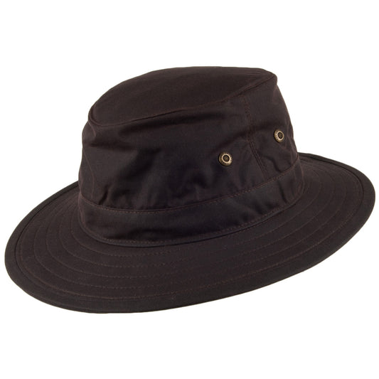 Sombrero Traveller de algodón encerado de Failsworth - Marrón