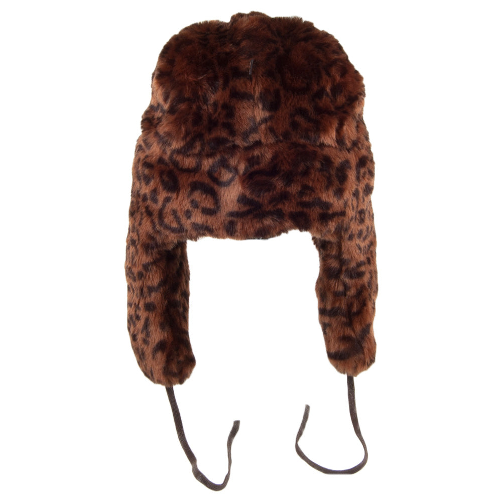 Gorro Aviador de piel sintética de Kangol - Leopardo