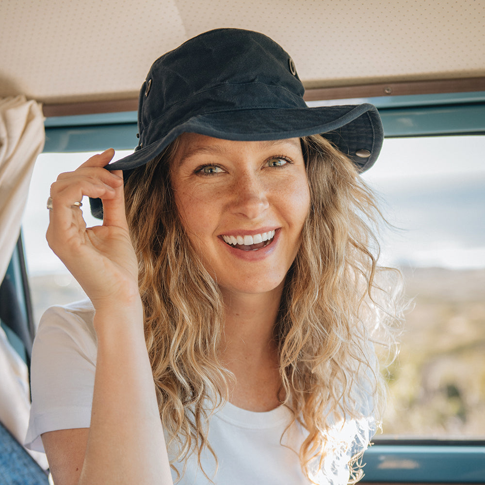 Sombrero de Sol T3 Wanderer plegable de Tilley - Azul Marino