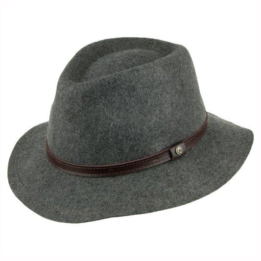 Sombrero Fedora Tessa resistente al agua de lana de Sunday Afternoon - Gris