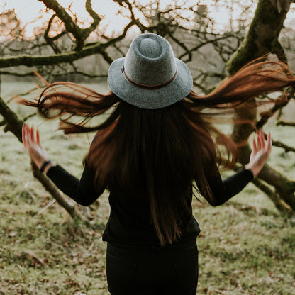 Sombrero Fedora Tessa resistente al agua de lana de Sunday Afternoons - Gris