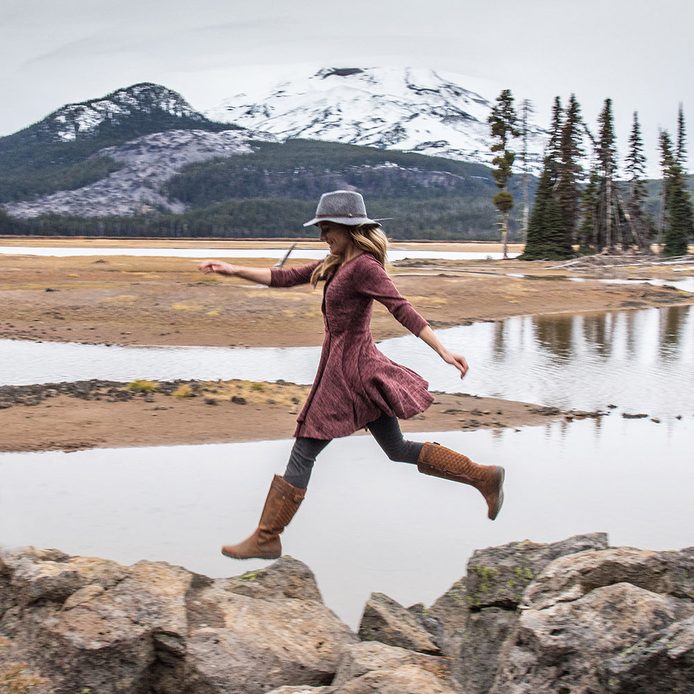 Sombrero Fedora Tessa resistente al agua de lana de Sunday Afternoons - Gris