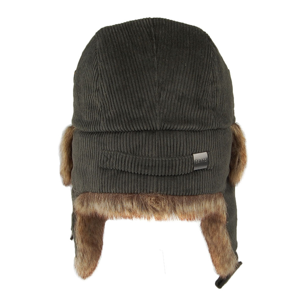 Gorro Aviador de pana Bomber de piel sintética de Barts Verde Militar
