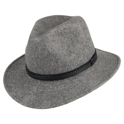 Sombrero Fedora TWF1 Montana repelente al agua de fieltro de lana de Tilley - Mezcla de grises