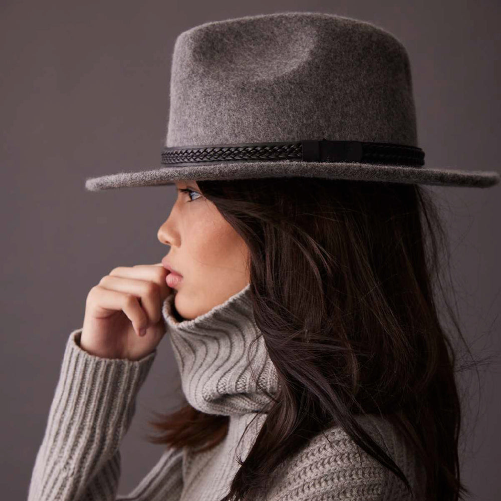 Sombrero Fedora TWF1 Montana repelente al agua de fieltro de lana de Tilley - Mezcla de grises