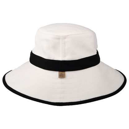 Sombrero Adrienne plegable de cáñamo de Tilley - Negro-Blanco