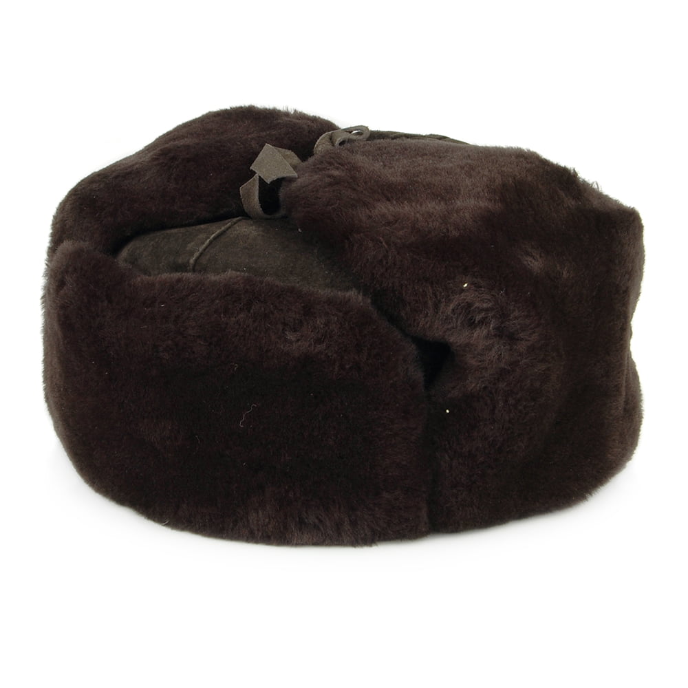 Sombrero de invierno Leningrad de piel de cordero de City Sport - Marrón