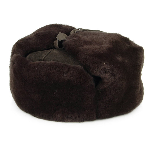 Sombrero de invierno Leningrad de piel de cordero de City Sport - Marrón