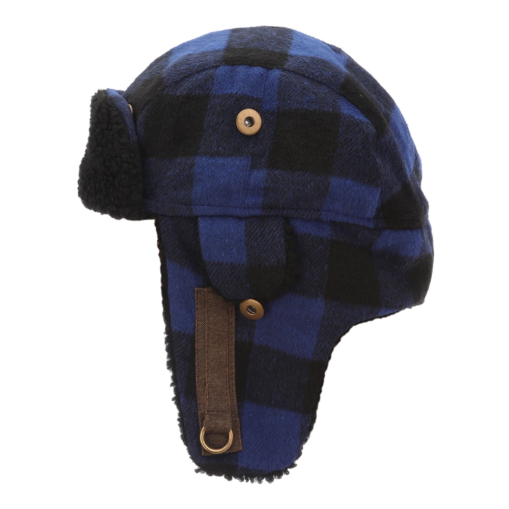 Gorro Aviador Arctic Buffalo a cuadros de Dorfman Pacific - Azul