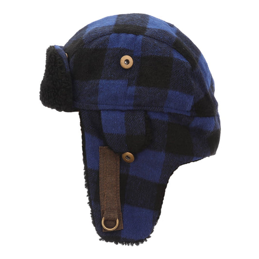 Gorro Aviador Arctic Buffalo a cuadros de Dorfman Pacific - Azul