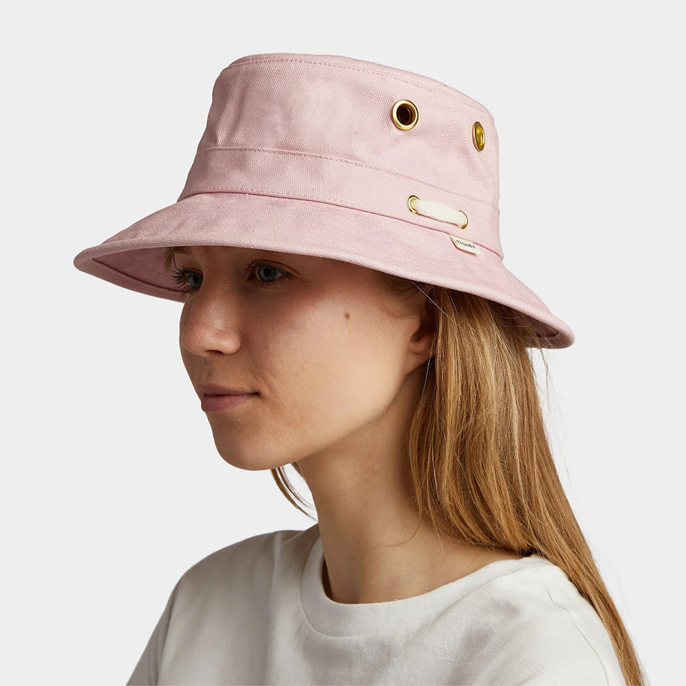 Sombrero de pescador Iconic T1 de lona de algodón de Tilley - Rosa Claro