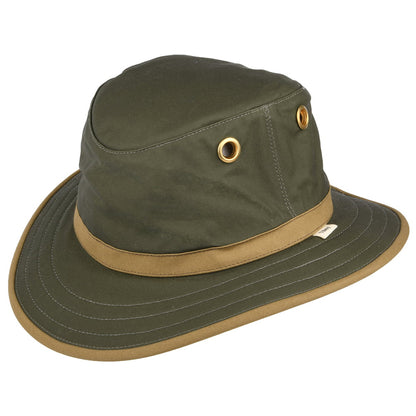 Sombrero Outback TWC7 de algodón encerado de Tilley - Verde Oliva