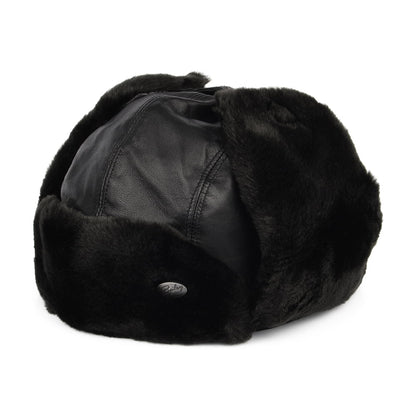 Gorro Aviador Vega de piel de Bailey - Negro