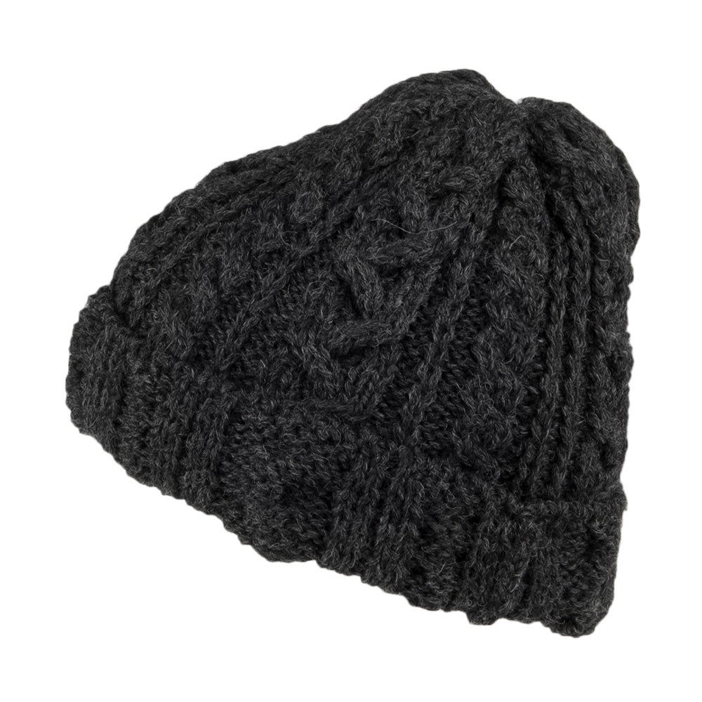 Gorro Beanie Oversized de lana inglesa de Highland 2000 - Antracita