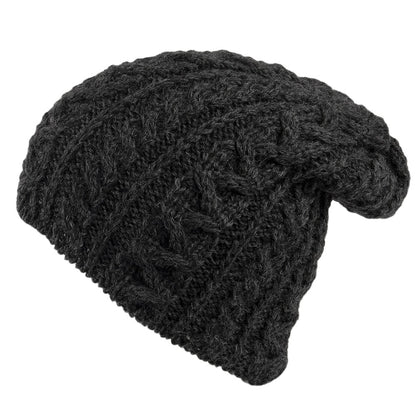 Gorro Beanie Oversized de lana inglesa de Highland 2000 - Antracita