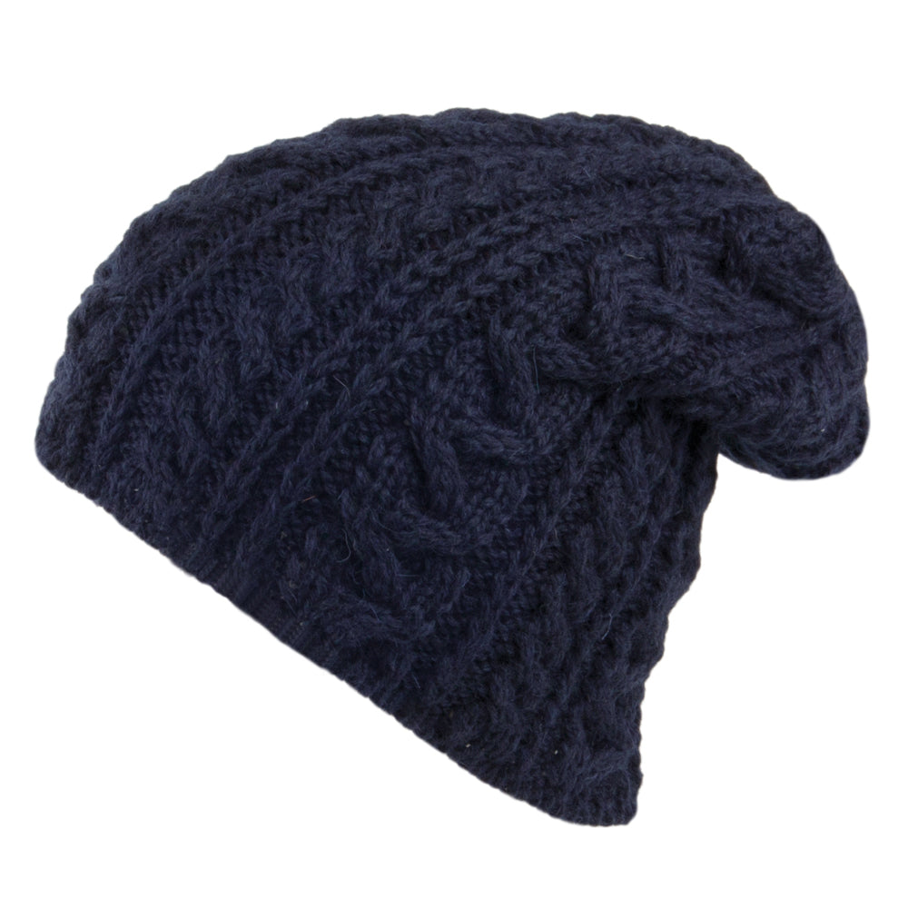 Gorro Beanie Oversized de lana inglesa de Highland 2000 - Azul Marino