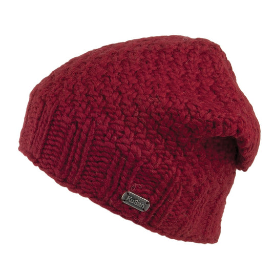 Gorro Beanie flexible Button Down de Kusan - Rojo