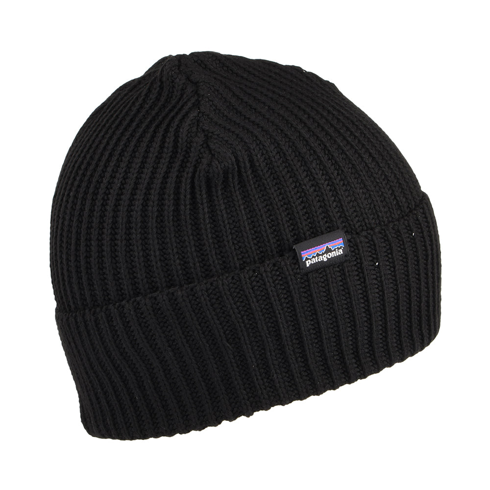 Gorro Beanie Fishermans con vuelta de Patagonia - Negro