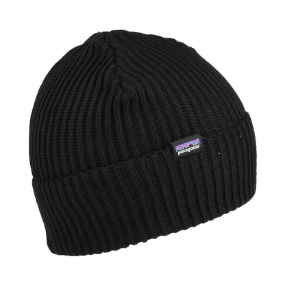 Gorro Beanie Fishermans con vuelta de Patagonia - Negro