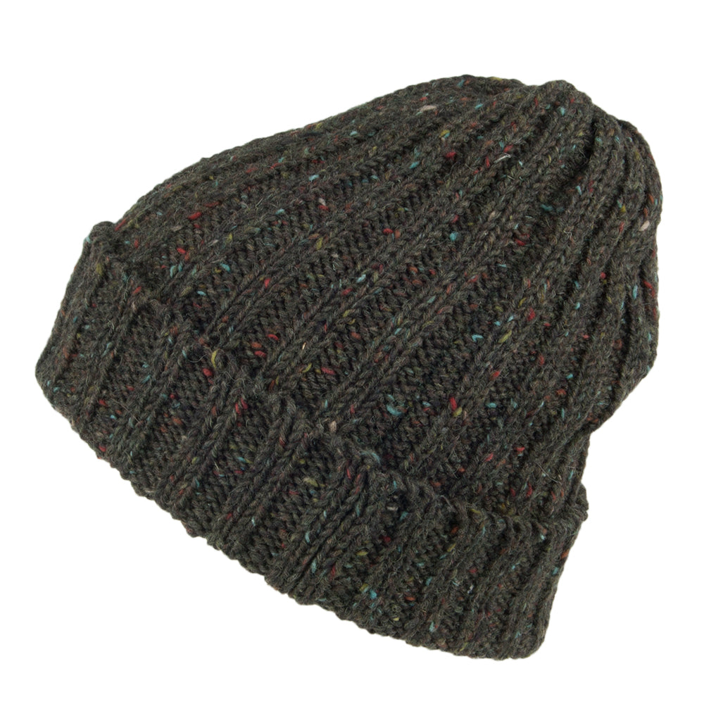 Gorro Beanie Kilcarra con vuelta de lana de Highland 2000 - Bosque