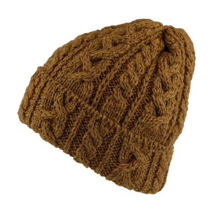 Gorro Beanie Cuffed de lana inglesa de punto cable de Highland 2000 - Tofe