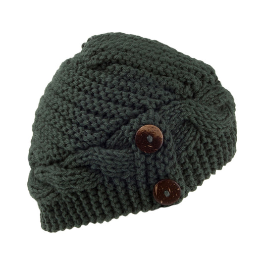 Gorro Beanie Button de Scala - Verde Oliva
