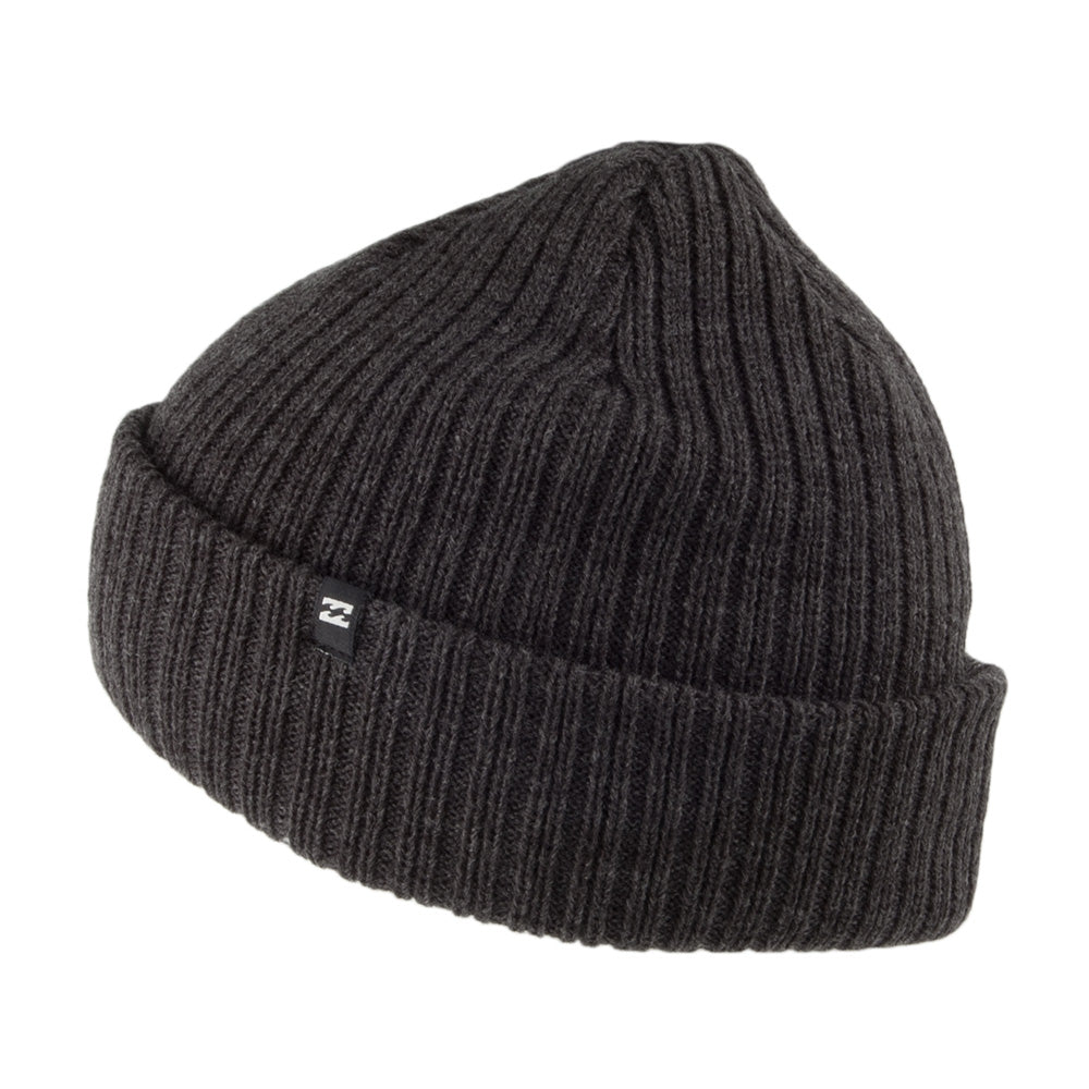 Gorro Beanie Arcade con vuelta de Billabong - Negro Jaspeado