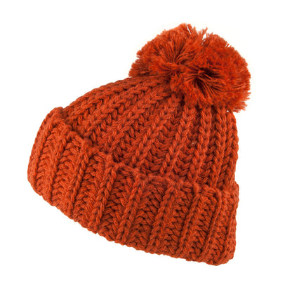 Gorro con pompón Cuffed de lana inglesa Chunky de Highland 2000 - Ocre